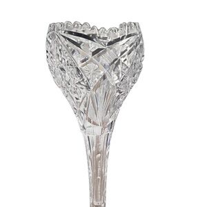 American Brilliant Cut Crystal Chalice Vase 12”
